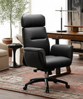 Ergonomic Office Chair For Home Office High Back Desk Chair With Lumbar Support Microfiber Leather 360 Degree Swivel