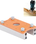 65mm Router Table Insert Plate for Wood Trimmers with alignment marks and base positioning bracket