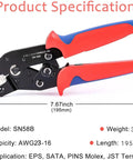 Heavy Duty Ratcheting Crimping Tool With Interchangeable Jaws For Heat Shrink Connectors And Wire Terminals complete specification image.