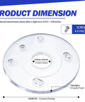 Clear round base plate dimensions for Dead Nuts Accurate Palm Router Subbase with internal and external measurement details.