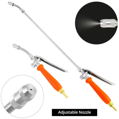 Beefy All Metal Replacement Sprayer Wand Kit 29 Inch with Adjustable Nozzle Brass Barbs for Three Eighths Inch and One Quarter Inch Hoses