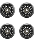 8 Pack Inline Skate Wheels For Outdoor Freestyle, Durable 64mm 70mm 72mm 76mm 80mm Replacement Tires With Bearings, Black Wheel Set