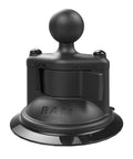 Twist Lock Suction Cup Base With B Size One Inch Ball For Phone And Gps showing the black suction mount for dashboards.