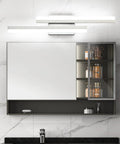 24 Inch Vanity Light Bar In Brushed Nickel Over Mirror LED Modern Bath Lighting Dimmable Fixture With Smooth 10 To 100 Percent Dimming