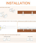 Installation guide for Eight Foot LED Shop Light 90W 12,000 Lumens 5000K V Shape Bulbs, showing clip setup and wiring instructions.