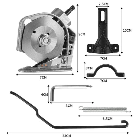 Transform Your Standard Drill With This Stainless Steel Fabric Nibbler And Sheet Metal Cutter Attachment For DIY Pros. Includes cutting tool and accessories.