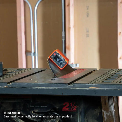 Digital Level And Angle Gauge With LED Alert And Angle Setter, Measures 0 To 90 And 0 To 180 Degrees on saw blade