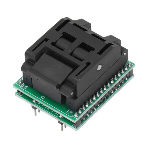 QFP32 To DIP32 Programming Socket for 2.54mm Pitch PCB, showing durable pin interface and easy insertion design