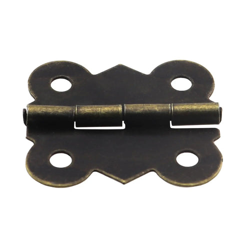 Old School Antique Butterfly Style Cabinet Hinge, Iron Bronze Finish, 30x25mm, Decorative Vintage Hardware