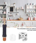No Sweat Cam Lock Nuts And Connecting Screws With Eccentric Wheels For Furniture Assembly A Rock Solid 300 Piece Kit components in a kitchen setting.