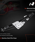 Power Window Regulator Replacement Without Motor For BMW E90 E91 Rear Left Driver Side Fits 323i 325i 328i 330i 335i M3 Sedans And Wagons 2007 On Easy Install OE Style
