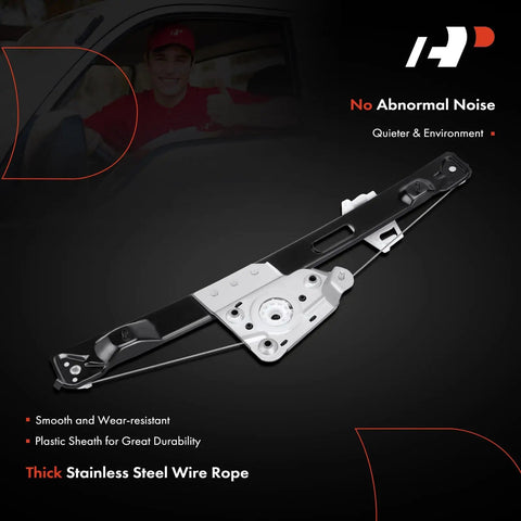 Power Window Regulator Replacement Without Motor For BMW E90 E91 Rear Left Driver Side Fits 323i 325i 328i 330i 335i M3 Sedans And Wagons 2007 On Easy Install OE Style