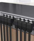 Cat6 Shielded Ethernet Extension Cable With Upward Angled Connectors, 8P8C Patch Cable, 250 MHz Bandwidth, 1.6 Feet, Black installed in network device