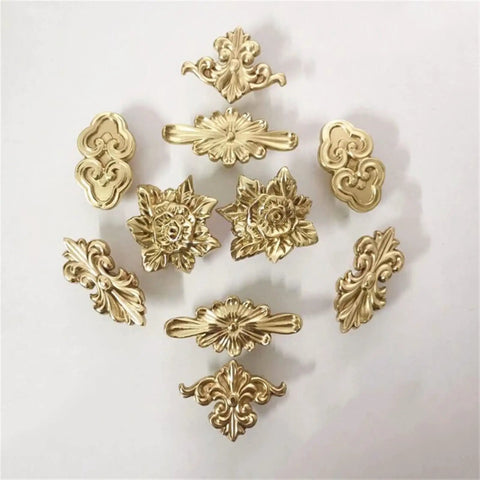 Various styles of Light Luxury Dope Brass Forged Special Shaped Drawer Knob For Cabinets And Wardrobes Golden Copper Handle
