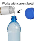 Blue 28mm Leak Free Alcohol Cap Set For Fiji Bottles Reseal Your Water Bottle Perfectly, blue cap beside open bottle