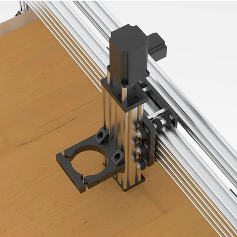Two Pack CNC Engraving Spindle Mount Fixture For 80mm Motors Aluminum Alloy Support Base Bracket In Black Easy Install Durable 80mm spindle clamp on CNC router rail