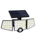 Outdoor Solar Motion Sensor Flood Light With 3 Adjustable Heads Beast Bright 1000lm 6500K Daylight 270 Degree Wide Coverage