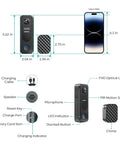Diagram with dimensions of Wireless Battery Powered 2K Video Doorbell With Chime And No Subscriptions, 2 Way Audio, AI Detection, PIR Motion