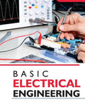 Basic Electrical Engineering book by Khanna Publishing with oscilloscope and circuit-board lab setup