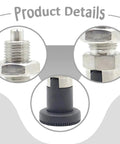 Top Shelf Stainless Steel Indexing Plunger With Easy Grab Nylon Handle And No Hassle Self Locking Design For Quick Workshop Clamping and Heavy Duty Fabrication Work close-up of parts including stainless steel and nylon.
