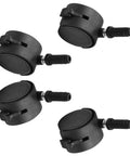Swivel Caster Wheels 4pcs Inch with Brake for Furniture and Chairs, black durable casters with a locking brake feature.