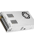 Beefed Up 36V 350W Industrial AC Power Supply For Security Monitoring And PLC Control Systems, Rugged Transformer Type, Compact High Efficiency Unit For Transportation Facilities And Industrial Applications metal housing, vented side view