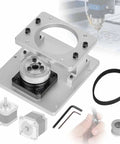 Heavy Duty Aluminum Hollow Rotary Actuator Delivering Knockout Precision Cam Indexing For Shop Cutting Tables with motor mounts and components.