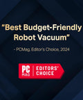 PCMag Editor's Choice 2024 badge for Best Budget-Friendly Robot Vacuum