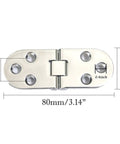 Six Pack Zinc Alloy Flap Hinges In Sleek Chrome Finish, dimensions 80mm x 30mm for drop leaf tops.