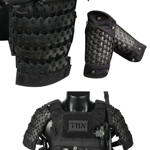 Samurai Tactical Armor Full Set For Plate Carriers And Chest Rigs, Complete Armor Kit with shoulder and wrist armor details