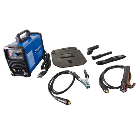 200A Portable MMA Stick Welder 110V Inverter with Digital Display and accessories including helmet and cables