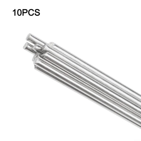 Pro Grade 304 Stainless Steel TIG Welding Wire With Low Spatter And Smooth Feed For Clean Welds, 10 silver rods bundle