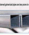 Close-up of thickened galvanized pipes, showcasing their durability and rust resistance for the Heavy Duty Wall Mount Bubble Wrap Dispenser.