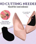 Ultra Thin Sweat And Odor Absorbing Shoe Inserts For Women Size 8-9 Midnight Black 4 Pairs shown in pink shoes