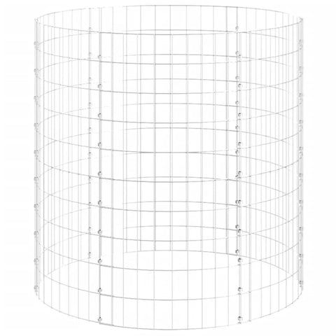 Large Galvanized Steel Garden Composter 39.4 Inch Cylindrical Outdoor Bin for Yard and Patio Backyard Friendly