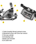 Catazer MTB Road HB-100 hydraulic disc brake caliper, black, front and rear views