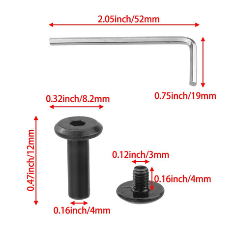 20 Sets M3 X 12Mm Screw And Bolt Pro Grade Assortment Kit With Cap Nuts And Allen Wrench Black Finish Includes M3 X 4Mm Screws Hex Drive Rivet Bolts 304 Stainless Steel Fasteners