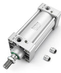 Pneumatic Air Cylinder 80 By 150 mm With 3.15 Inch Bore And 5.9 Inch Stroke Double Acting Single Rod M20X1.5 Threaded Rod Port Size Three Eighths Inch