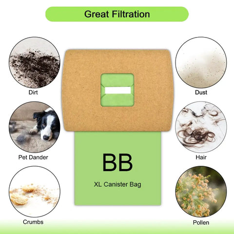 22 Pack Vacuum Bags Replacement For Oreck Canister Vacuum Models BB180 BB280 BB850 BB870 BB880 BB900 BB1000 BB1100 BB1200