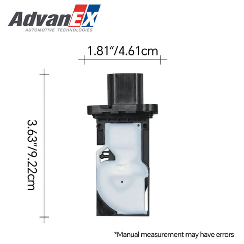 Mass Air Flow Sensor MAF Direct Fit Works With Infiniti QX60 And Nissan Altima Juke Kicks Maxima Murano Pathfinder Rogue Sentra Versa Replaces 22680BV80B 22680-5RF0A AFH60M-48