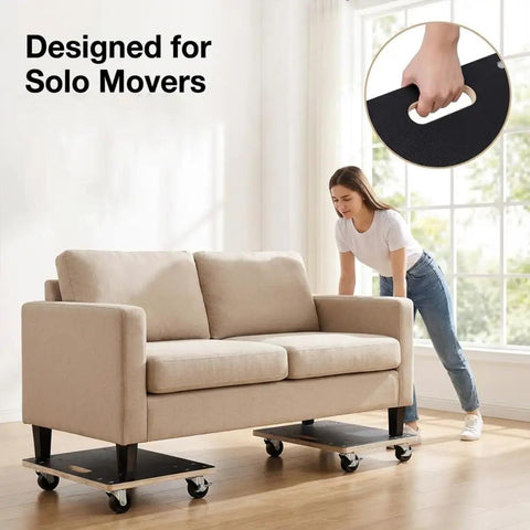 Heavy Duty Furniture Moving Dollies 15 Inch Plywood Roller With Swivel Wheels Up To 1320 Lbs Capacity for moving a couch.