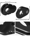 Aluminum Indicator Light Converter And Blinker Adapter For Yamaha Tenere 700 World Raid 2022 2024 And Tenere 700 XTZ700 2019 2024 CNC Machined Black Anodized 6061 Aluminum 10mm hole, 38mm and 39.6mm sizes