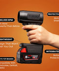 Hand holding Cordless Portable Jet Blower Dual Battery Beast For Grab And Go Cleanup 200 MPH Air 160000 RPM V2