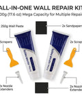 Mega All In One Drywall Repair Kit 500g Spackle Paste With Scrapers And Sandpaper Quick Dry Patch For Cracks Nail Holes