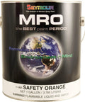 Industrial Enamel Paint 1 Gallon Gloss Safety Orange Pack Of 4 For MRO, Earth design, environmental focus, metal can front view