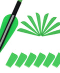 Green 60 Pack 3 Inch TPU Plastic Arrow Fletchings Vanes For DIY Archery Bow Dope Durability Will Not Warp Easy To Soak And Reuse