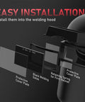 Lightweight Durable Flip Front Welding Helmet With Sugar Scoop Pipeline Hood And Mask installation guide.