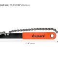 Bike Chain Tools Kit With Chain Whip And Cassette Removal Tool Sprocket Remover, 11.4x1.02 inches, orange handle