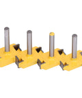 Set Of 4 CNC Spoilboard Surfacing Router Bits For Wood Pros Pro Grade 4 Flute Carbide Slab Flattening Bits One Quarter Inch Shank