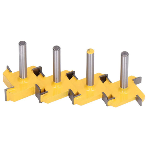 Set Of 4 CNC Spoilboard Surfacing Router Bits For Wood Pros Pro Grade 4 Flute Carbide Slab Flattening Bits One Quarter Inch Shank